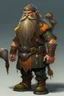Placeholder: Fantasy dwarf, long beard, poor