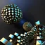 Placeholder: a mandelbulb 3d fractal made of metallic random color cubes a pertty artistc background
