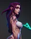 Placeholder: Isometric art of a short Succubi women with small black ram horns and deep red hair and green eyes, soft lighting, complimentary pastel gradients, high definition, 3d icon clay render, blender 3d