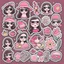 Placeholder: girly stickers template