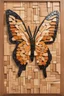 Placeholder: very beautiful butterfly wood mosaic