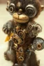 Placeholder: small cute steampunk mechanical monkey, made of metal