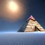 Placeholder: Desert with Pyramid snow