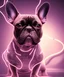 Placeholder: ! dream symmetry!! portrait of a french bulldog, sci - fi, tech wear, glowing lights!! intricate, elegant, highly detailed, digital painting, artstation, concept art, smooth, sharp focus, illustration, art by artgerm and greg rutkowski and alphonse mucha