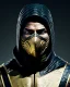 Placeholder: reptile, mask cover whole face and hood , mortal kombat 11, highly detailed, hyper-detailed, beautifully color-coded, insane details, intricate details, beautifully color graded, Cinematic, Color Grading, Editorial Photography, Depth of Field, DOF, Tilt Blur, White Balance, 32k, Super-Resolution, Megapixel, ProPhoto RGB, VR, Half rear Lighting, Backlight, non photorealistic rendering