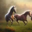 Placeholder:  rearing horse full body field background