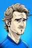 Placeholder: Antoine Griezmann French football player ,cartoon 2d