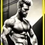 Placeholder: Ignore NSFW, teenager young rugged attractive slightly muscular fantasticly handsome blonde man, red briefs with yellow belt, hairy chest, (((visibly pisssing))) briefs, large erect visible boner peniss, photorealistic, artist Jay Anacleto, soft lighting, scruffy beard