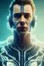 Placeholder: cyberpunk, head, men, portrai, tron