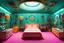 Placeholder: [art by Wes Anderson] a secluded chamber, a sanctuary of explorations. The room is adorned with an array of futuristic devices, each designed to awaken and satisfy the dreams of those who dare to enter. surrounded by an assortment of probes, arms, extensions, pinacles, and slime. a large bed in the center, with pillows and soft sheets in cotton