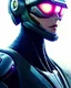 Placeholder: anime, futuristic head and shoulders portrait, hyper realist, hyper detailed, intricated, gorgeous woman, perfect visible face, astronaut suit, alien planet background, Halo, ilya kuvshinov, makoto shinkai, moebius, artgerm, wlop, rossdraws, HR giger