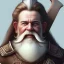 Placeholder: A beautiful dwarf with a sharp and beautiful ax in his hand, full HD, 4K, 8K, very real and with fine, accurate and complete details, realistic