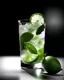 Placeholder: Create a photo of a drink called - Mojito. Just as it is mixed as standard. With a light background, which is a trend in modern photography and how it is mixed in the Czech Republic and in a tall, attractive glass.