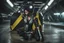 Placeholder: Cyborg cyberpunk black rabbit. Photograph.