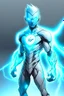 Placeholder: a drawing character that can control lighting and hes a superhero, hes kinda see through , and has a grey skin tone, and has a GYATT he has lightning surrounding him very fast, hes soft with a sick suit and logo