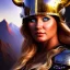 Placeholder: Ultra detailed fullbody Portrait in oil on canvas of beautiful busty female Viking with armor,helmet,extremely detailed digital painting,ultrarealistic skin,intense stare, extremely detailed face, crystal clear eyes, mystical colors ,perfectly centered image, perfect composition, rim light, beautiful lighting,masterpiece ,8k, stunning scene, raytracing, anatomically correct, in the style of Simon Bisley and Ohrai Noriyoshi and robert e howard and Steve Jung and Wizyakuza and uncannyknack.