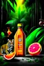 Placeholder: brand campaign for a new drink with orange and chili flavour with a jungle animal high resolution