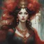 Placeholder: pearls. full body portrait of beautiful woman , red clothes, black hair, pretty eyes, Breathtaking Masterpiece Fantasycore Artwork By Anna Dittmann, Daniel Merriam, Jean Baptiste Monge, Alberto Seveso, Erin Hanson, Jeremy Mann""