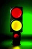 Placeholder: traffic light consisting of yellow, red, and green light with yellow and red being empty while green consists of a gender equality sign