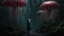 Placeholder: woman in an alien forest with an umbrella made from a jellyfish, photorealistic, Detailed Matte Painting, Deep Colour, Fantastical, Intricate Detail,