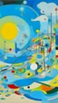 Placeholder: A pale blue small dreamland painted by Wassily Kandinsky