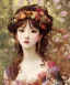 Placeholder: a masterpiece ultrarealistic ultradetailed face portrait of beautiful love, jewelry genius, witch girl on fruits street market baroque renaissance. medium shot, intricate, elegant, by stanley artgerm lau, wlop, alphonse mucha, rossdraws, andrei riabovitchev, yoshitaka amano. flower background by takashi murakami