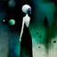 Placeholder: I get night Fever, night fever, Style by Gabriel Pacheco and Joan Miro and Victor Pasmore, surreal abstract art, surreal masterpiece, sharp focus, smooth, green hues and blue tints, black - white color scheme, loosely based on the nightmare art of Zdzislaw Beksinski