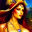 Placeholder: Drawing of beautiful face busty pirate woman,sweet stare,tropical beach,treasure map, parrot pet,ancient leather armor, balanciaga fashion clothe painting by gaston bussiere, greg rutkowski, yoji shinkawa, yoshitaka amano, tsutomu nihei, donato giancola, tim hildebrandt, oil on canvas, cinematic composition, extreme detail,fit full head inside picture,16k