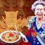 Placeholder: Me enjoying ramen with a happy Queen Elizabeth II in Tokyo