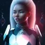 Placeholder: futurist | hyperphotorealistic | science fiction | metaverse | programming codes | black woman in an Asgardian environment travelling through the multiverse with a laptop with a baby girl in dark space