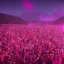 Placeholder: GIANT DANCE PARTY, FESTIVAL IN THE MOUNTAINS, MUSIC FESTIVAL, CROWD, ALIENS, cinematic lighting, 4k, 8k, octane render, digital concept art, ambient lighting, PINK