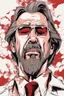 Placeholder: an disgusted and menacing Hans Gruber wearing red-tinted glasses