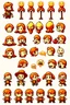 Placeholder: text emotes, sprite sheet