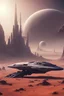 Placeholder: Spaceship on a alien planet