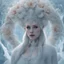 Placeholder: a close up of a woman with a wreath of flowers on her head, beautiful fractal ice background, photoreal, elves, style of ilya kushinov, tarot card the empress, snow and ice, hyperrrealistic bone structure, cgsociety - w 1 0 2 4 - n 8 - i, [[fantasy]], shot with Sony Alpha a9 Il and Sony FE 200-600mm f/5.6-6.3 G OSS lens, natural light, hyper realistic photograph, ultra detailed -ar 3:2 -q 2 -s 750