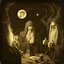 Placeholder: Daguerrotype close up some mysterious figures, odd background, alchemists, ritual, Hieronymus Bosch Max Ernst ambient light, by Minicavio Quollati and Marlost Endgulp, Amano, Botticelli, Alphonse Mucha