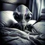 Placeholder: Gray alien in your bed