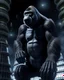 Placeholder: A huge gorilla stuck in a tower connected to space 8k