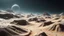 Placeholder: landscape made of mud that looks futuristic with futuristic lighting, realistic rendering