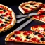 Placeholder: pizza, piano, black background