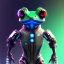 Placeholder: digital cyberpunk cosmic frog