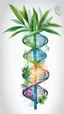 Placeholder: Color Logo tattoo DNA around it plants, white background, intricate details, highly detailed, high details, detailed portrait, masterpiece,ultra detailed, ultra quality