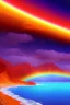 Placeholder: Ufo rainbow, intergalactique, trés belles couleurs, cosmic, colours, planet, gold, realistic, beau paysage futuriste, vaisseau extra terrestre