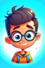 Placeholder: a funny and smart boy ai cartoon profile picture