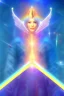 Placeholder: cosmic woman smile, admiral from the future, one fine whole face, crystalline skin, expressive blue eyes,rainbow, smiling lips, very nice smile, costume pleiadian, Beautiful tall woman pleiadian Galactic commander, ship, perfect datailed golden galactic suit, high rank, long blond hair, hand whit five perfect detailed finger, amazing big blue eyes, smilling mouth, high drfinition lips, cosmic happiness, bright colors, blue, pink, gold, jewels, realist, high commander