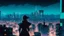 Placeholder: Clear Focus, High resolution, Cyberpunk skyline, comic style