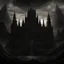 Placeholder: Generate a visually striking black metal artwork that depicts a great citadel, dark and evil, 8K, extreme detail