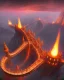 Placeholder: large rollercoasters in hell like castle, 8k, lava, rollercoaster