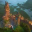 Placeholder: Castle meets skyscraper, league of legends, in the jungle, full detail, intricate detail, cinematic, 8 k, cel shaded, unreal engine, featured on artstation, pixiv, cartoon style