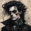 Placeholder: My Hidden Shadow , with highly detailed hair and facial features, macabre gothic horror illustration, maximalist, sharp focus, highest resolution, in the styles of Egon Schiele, Denis Forkas and Masahiro Ito